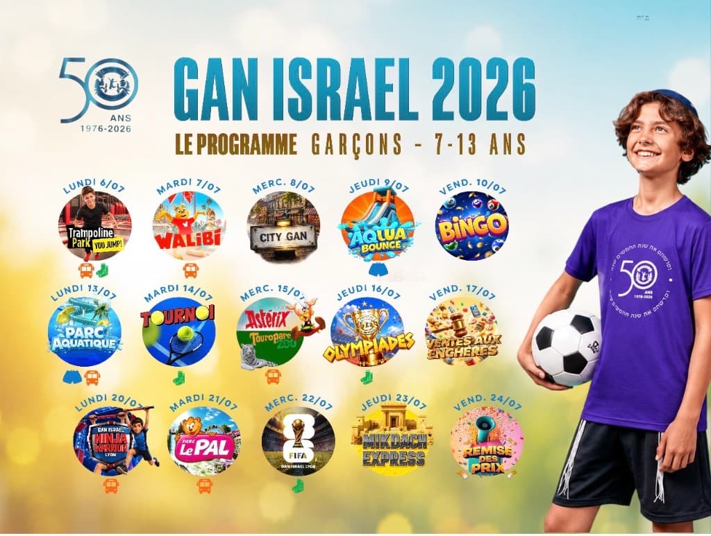 Affiche programme Garçons 7–13 ans